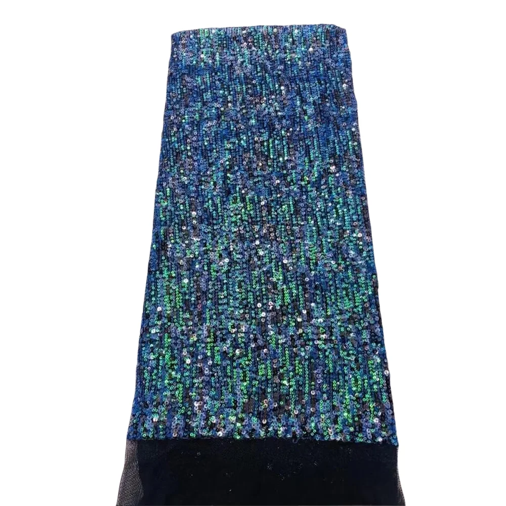 

French J-1308548 Tulle Lace Fabric High Quality African Net Lace Fabrics With Sequins For Evening Dresses