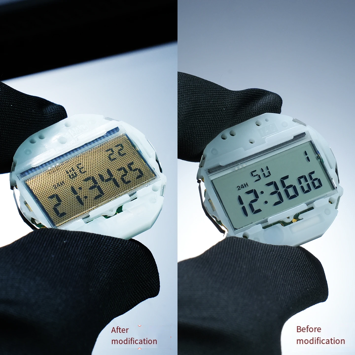 F-91W Metal Steel Mesh Screen Reflective Mesh Retro-reflective Sheet Replace Mod For Casio F91 A158 A159 A168 F-105 watch Screen