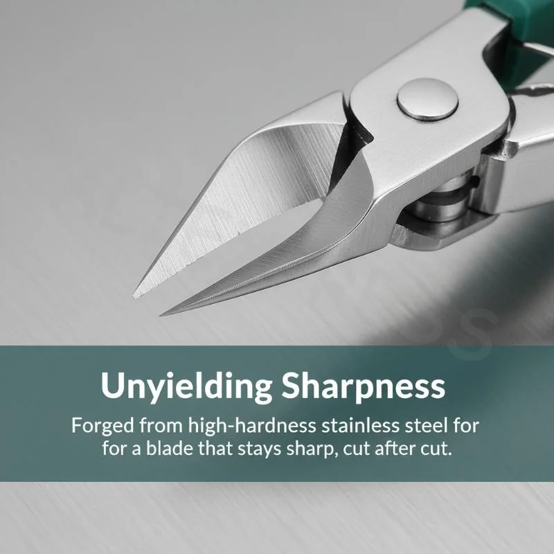 Stainless Steel Wide Opening Nail Scissors Slant Edge for Precision Toenail Trimming Pedicure Solution
