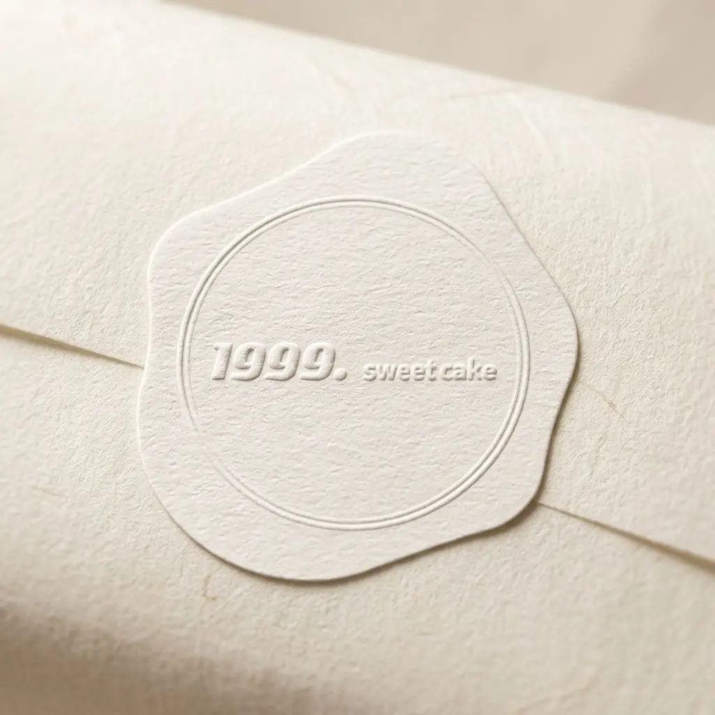 Customized 3D matte cotton paper texture stickers with environmentally friendly embossed logos for exquisite gift packaging