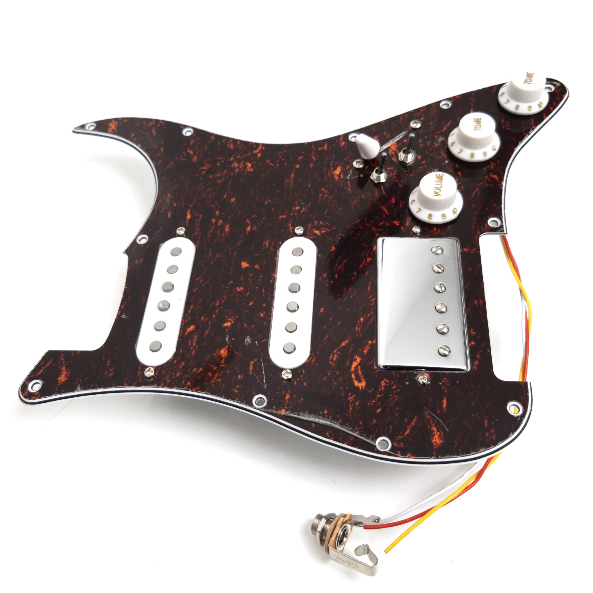 Guitar Prewired Loaded Pickguard Set,With SSH Coil Splitting Alnico 5 Humbucker Pickups Set for ST Guitar Electric Guitars