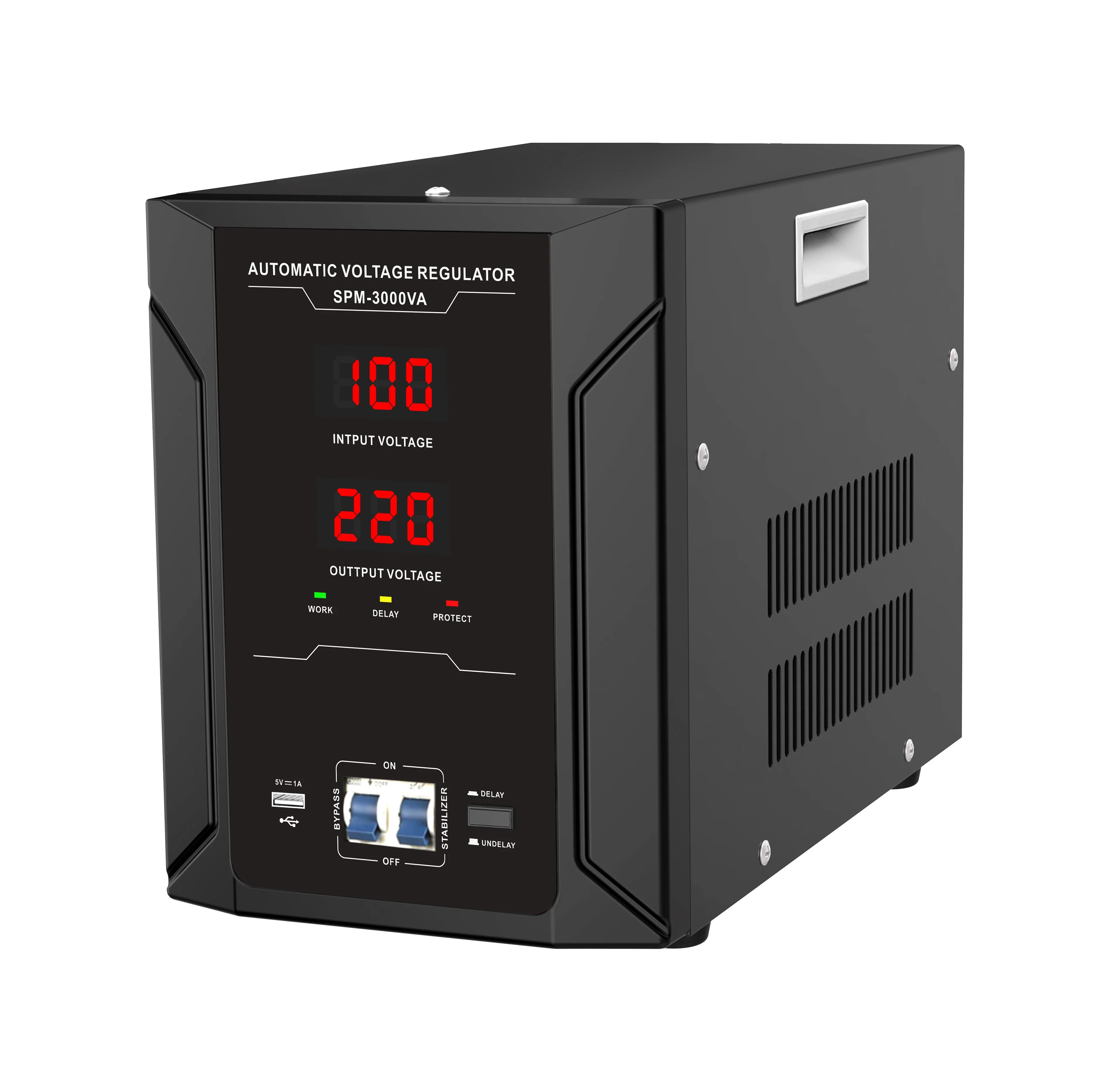 SPM-10KVA Voltage Stabilizer Single Phase 220V 10KVA Relay type Digital display  Automatic Voltage Regulator/Stabilizer/AVR