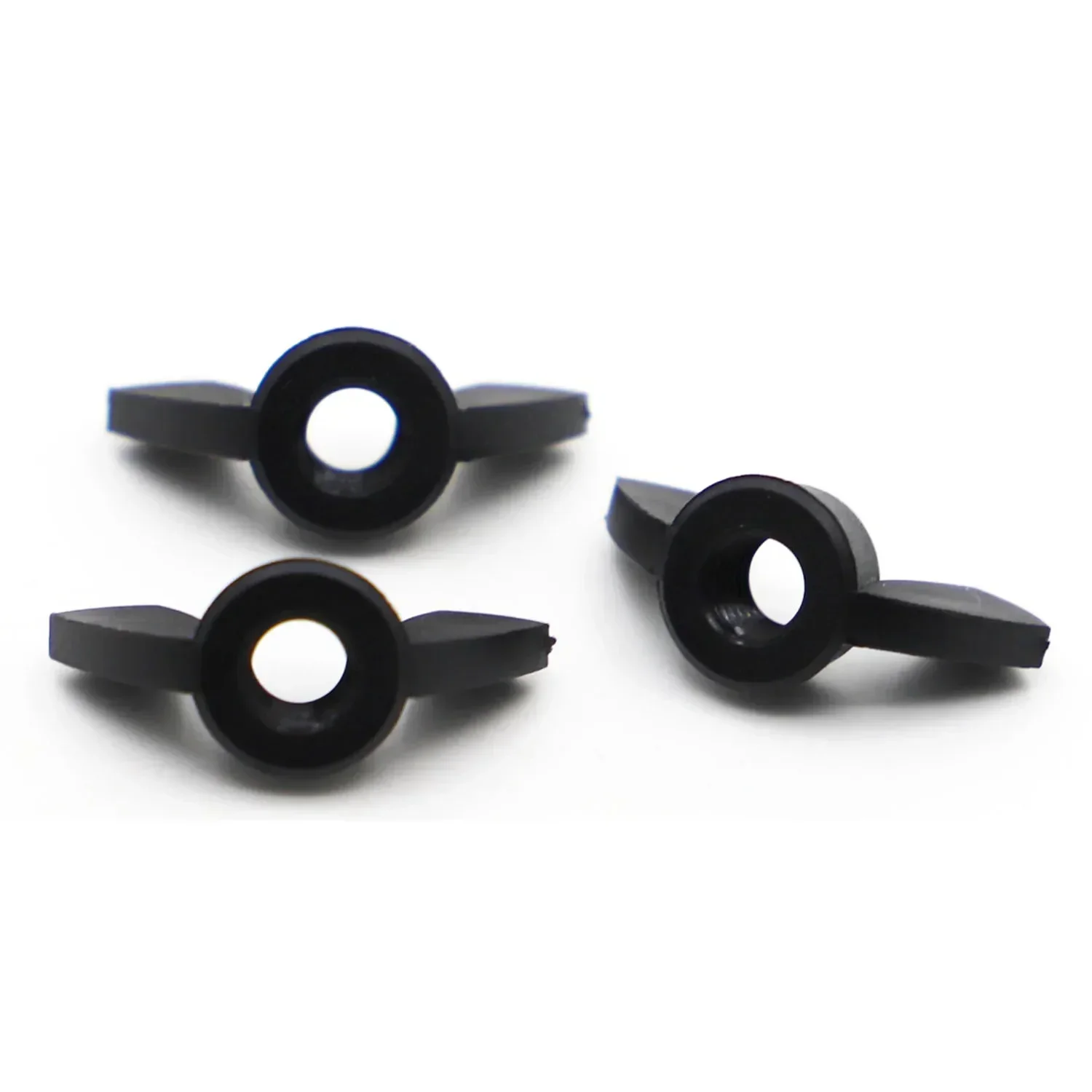 Elektrische Nylon-Flügelmutter DIN315, schwarze Kunststoffmutter M3, M4, M5, M6, M8, M10, M12, Flügelmutter