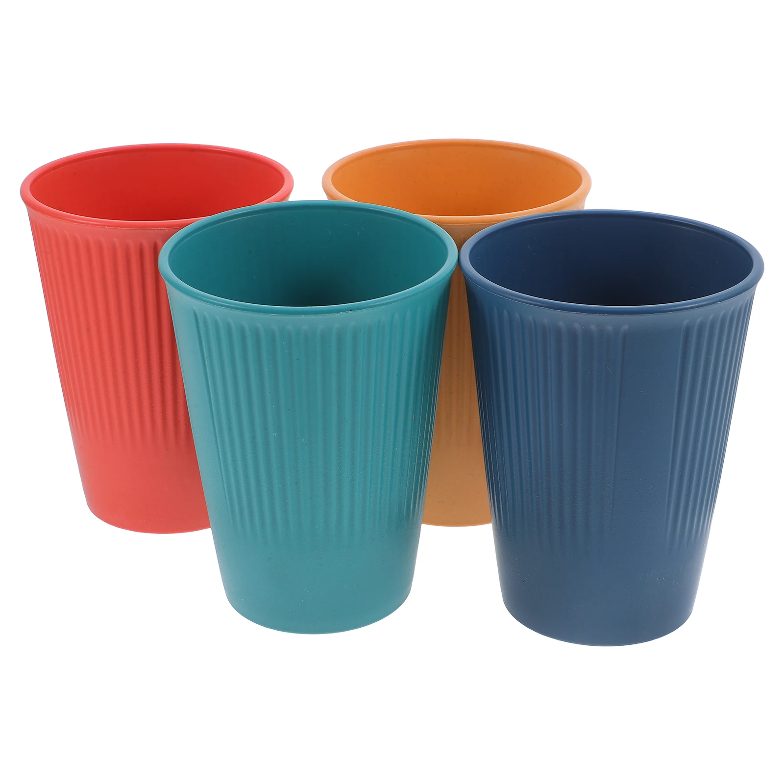 

4pcs Cups Reusable Kitchen Camping Tumblers Breakfast Drink Water Travel Unbreakable Straw Material Eco