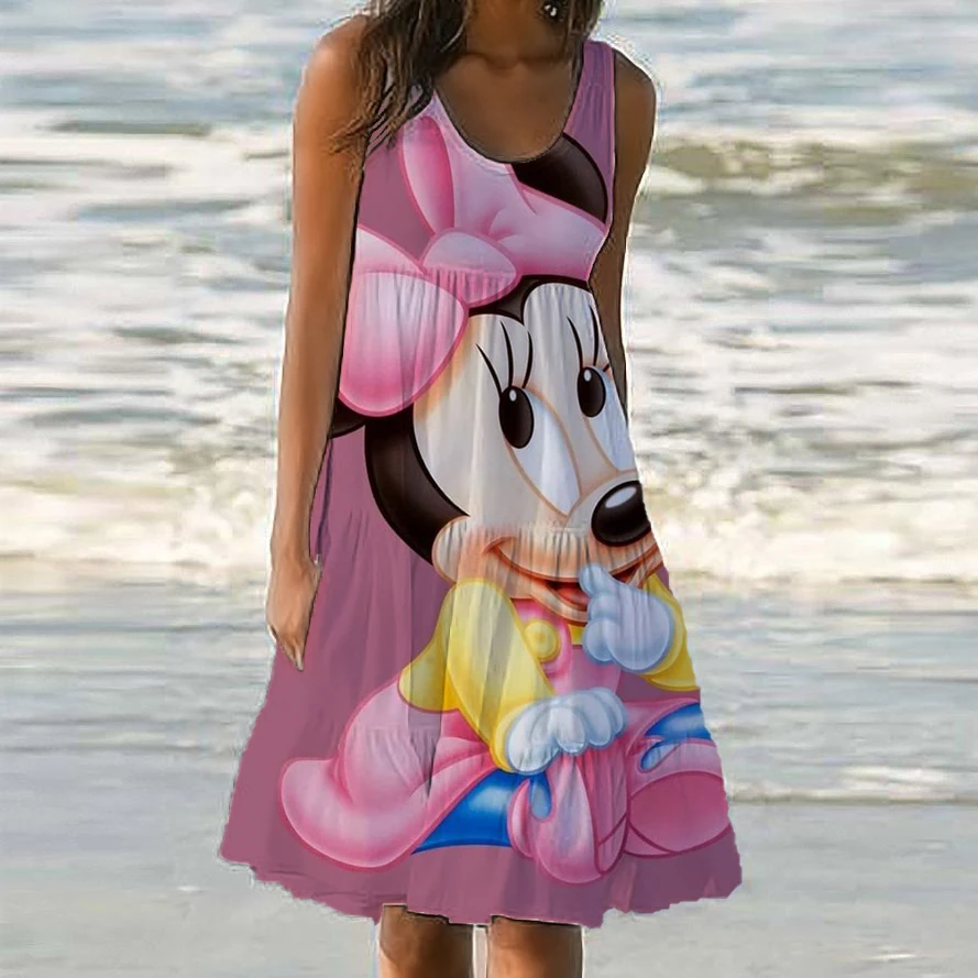 Sexy Dress Skirt Beach Wear Women 2024 Women\'s Clothing Disney Fashion Summer Dresses 2024 Loose Traf Elegant Gown Long Holiday