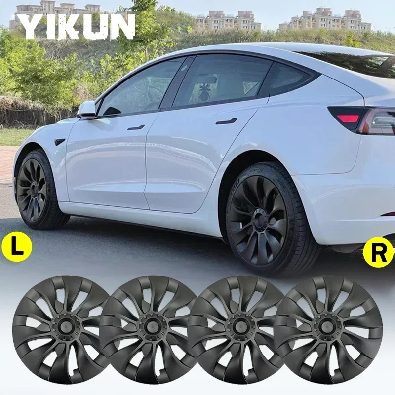 

4pcs Car Replacement Wheel Cap Hubcap Full Rim Cover Accessories Performance For Tesla Model 3 18-Inch Hub Cap Wheel Parts 2023