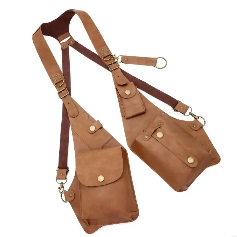 

Retro Detachable Shoulder Phone Wallet Secure Anti-Theft Design PU Leather Case Costume Accessories 20CA