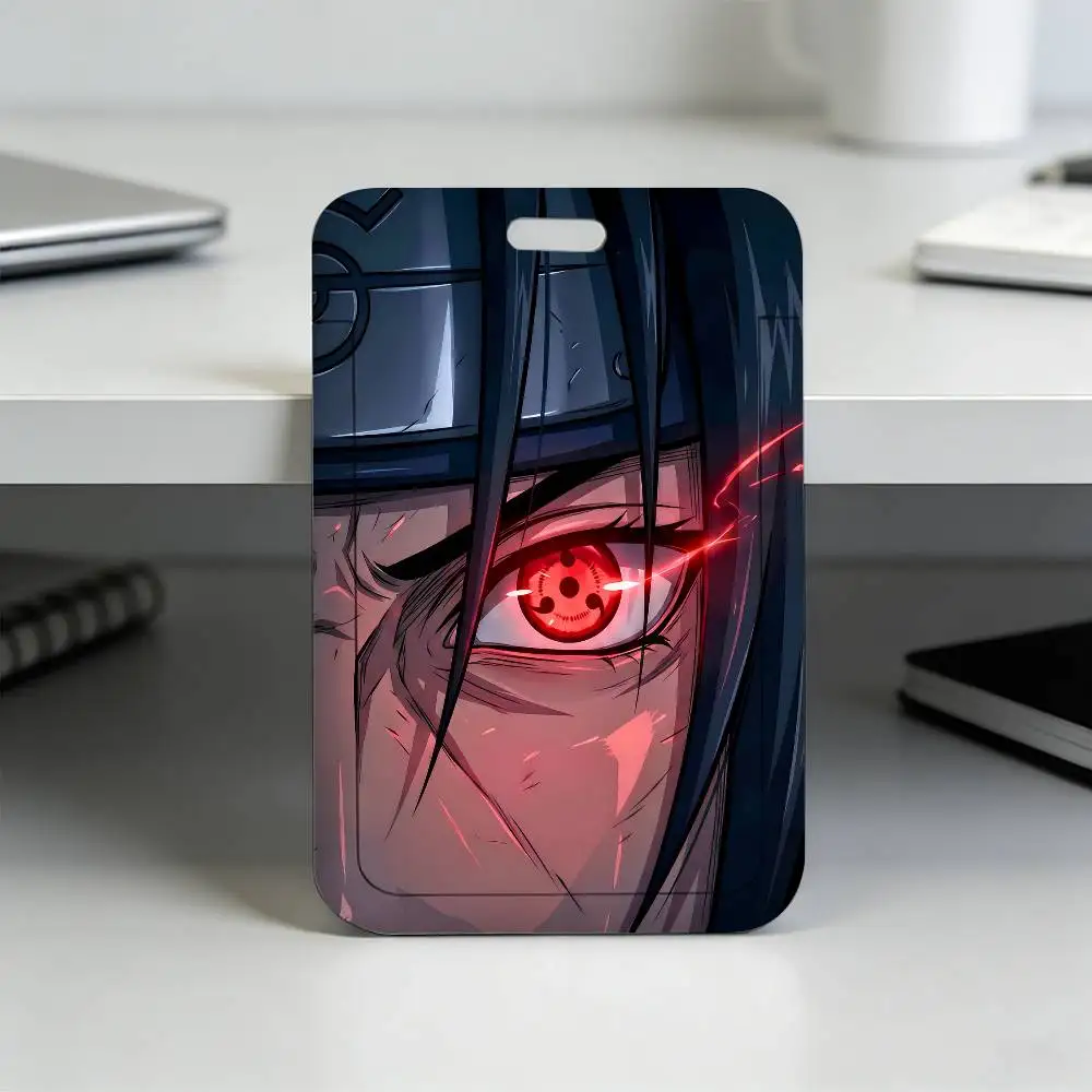 Anime N-NARUTO Akatsuki Itachi Sharingan Transparenter Kartenhalter Mitarbeiter Plastik-Schiebeabdeckung Schlüsselband Arbeits-Geschäfts-ID-Tasche Bus – Detail 28
