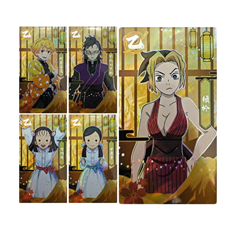 Anime Kamado Tanjiro Agatsuma Zenitsu Kamado Nezuko Ubuyashiki Kagaya Collectible Card Kerstmis Verjaardagscadeautjes Kinderspeelgoed