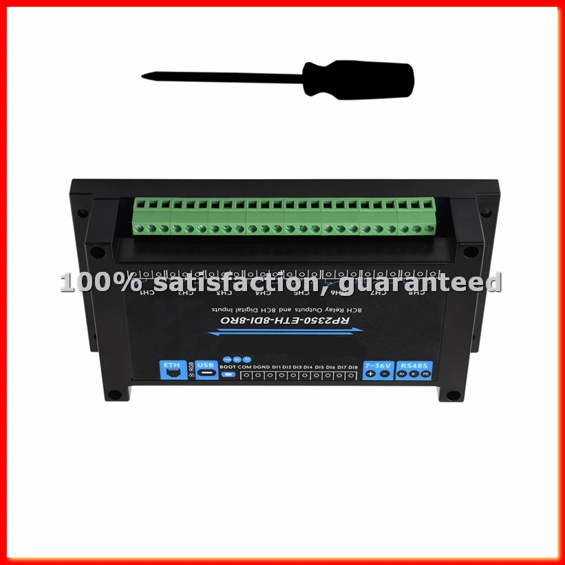 RP2350 Dual-Core Double-Frame Industrial Control Board 8-Channel Network Relay Supports Digital Input with Isolation B-BCBW