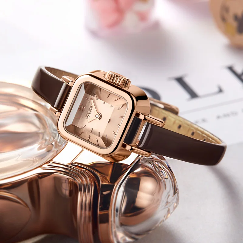 Julius Decoration Watch Ladies Watch In Yellow Gold Women Bracelet Dress Watch Japan Movt Diamond Quartz Watch Montre JA-496