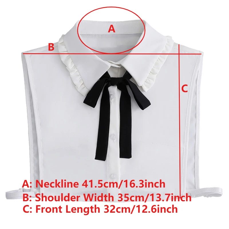 الشتاء التلبيب Bowknots وهمية طوق للمرأة خمر انفصال قميص طوق بلوزة سترة كاذبة طوق التلبيب العلاقات برقبة #4