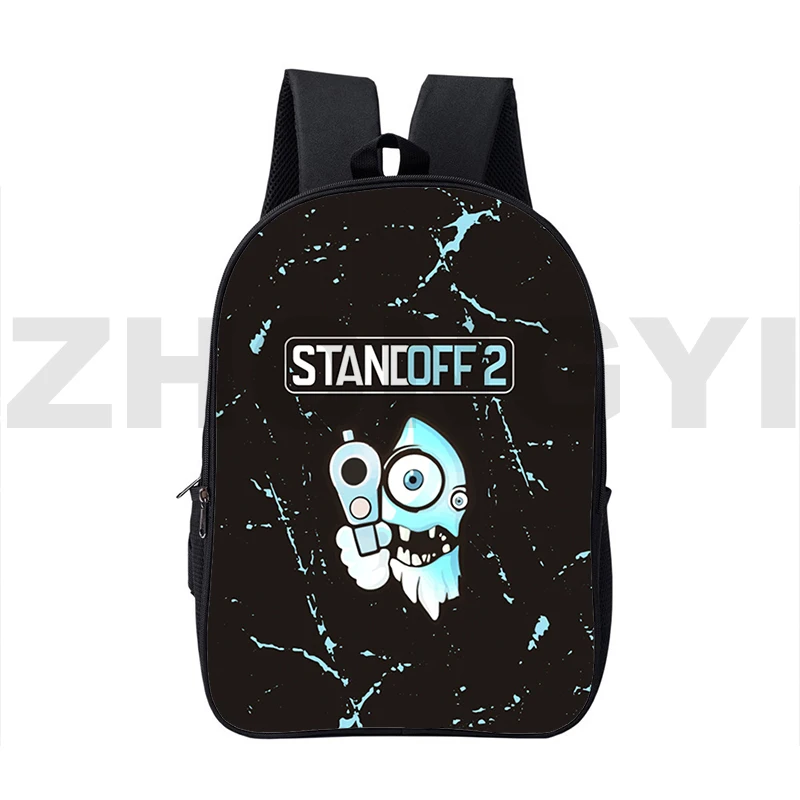 16 Inch Cartoon Printing Standoff 2 Bag Trendy 3D Anime Standoff Backpacks Teenager Travel School Bags Children Daily Pack Women