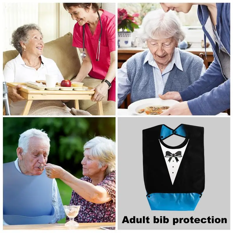 Waterproof Adult Mealtime Anti-oil Adult Bib Protector Disability Aid Apron Senior Citizen Aid Aprons