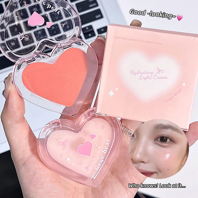 Wet High Gloss Cream Highlighter Palette Face Contour Brighten Jelly Love Blush Paste Illuminate Makeup Natural Watery Skin
