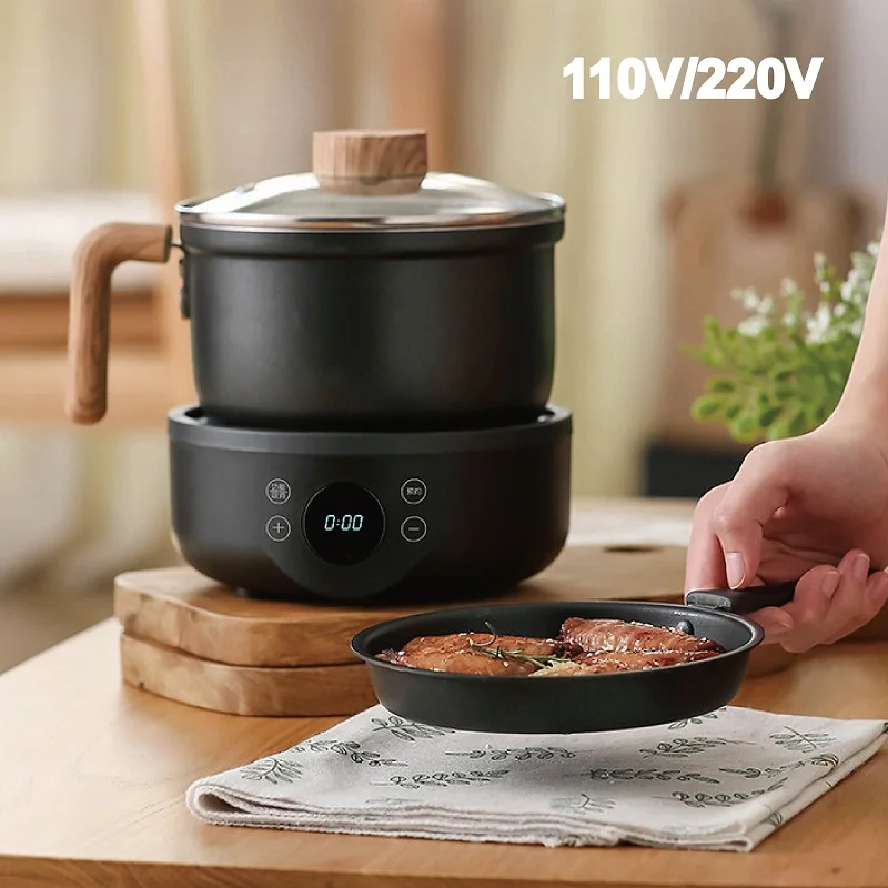 110V Multifunctional Electric Cooking Pot Dormitory Noodle Cooking Pot Hot Pot Non-stick Frying Pan Reservation Rice Cooker 1.8L view 5