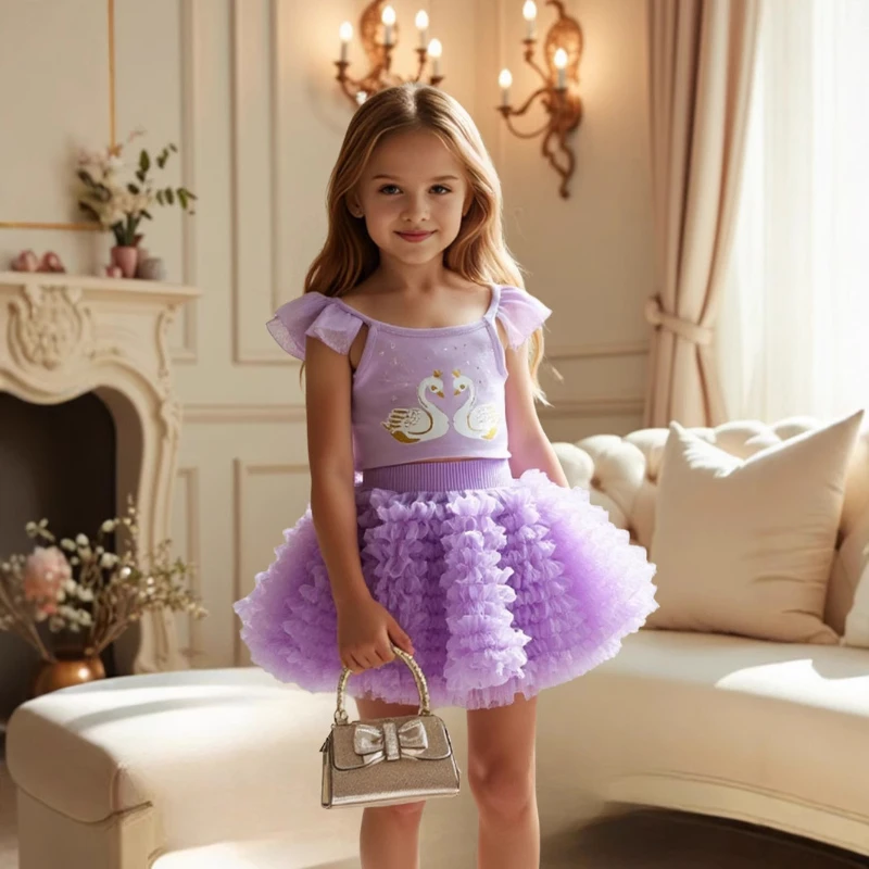 

Europe And The United States Children's Clothing 2025 Summer New Girl Skirt Cake Skirt Princess Dress Skirt Birthday.