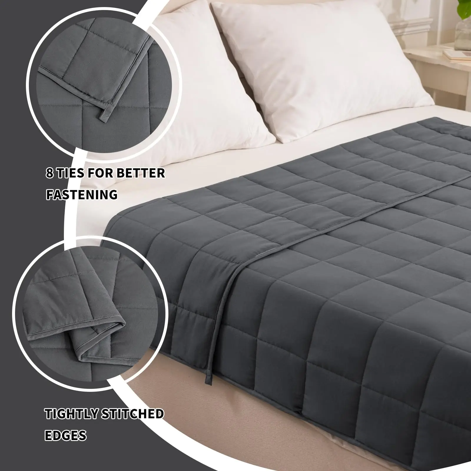 بطانية Good Nite للبالغين، بطانية استرخاء لتحسين النوم، مثالية لنوم أفضل (4-8 كجم)