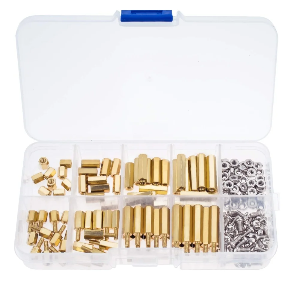 Brass Screw Assortment Hex Spacer Kit Securely Packaged Versatile Use In Industries Wide Range Lengths DIY Projects