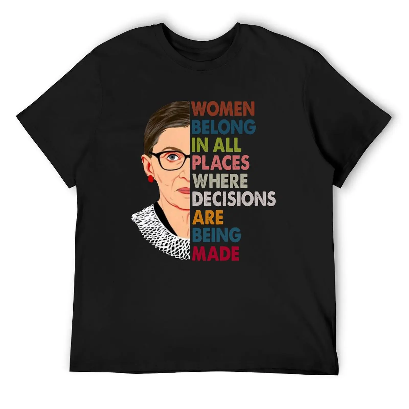 

Women Belong In All Places Ruth Bader Ginsburg RBG Feminist T-Shirt Funny t-shirt boys animal print tee shirts for men