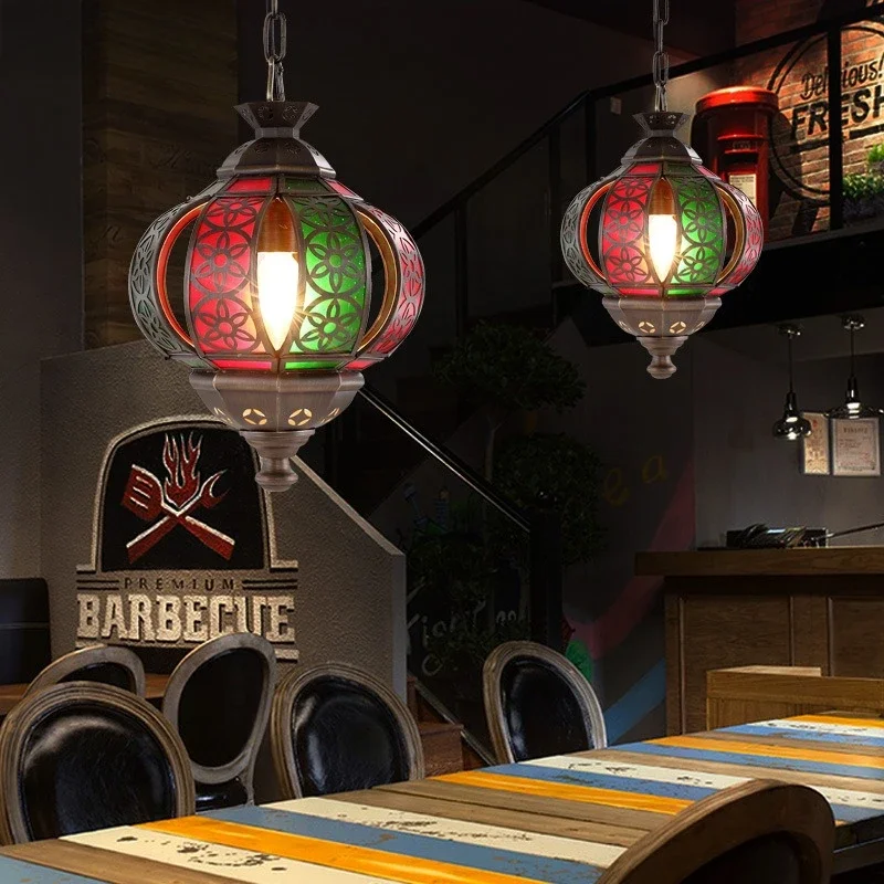 Arab style retro all-copper lamp, European living room lamp, American copper lamp