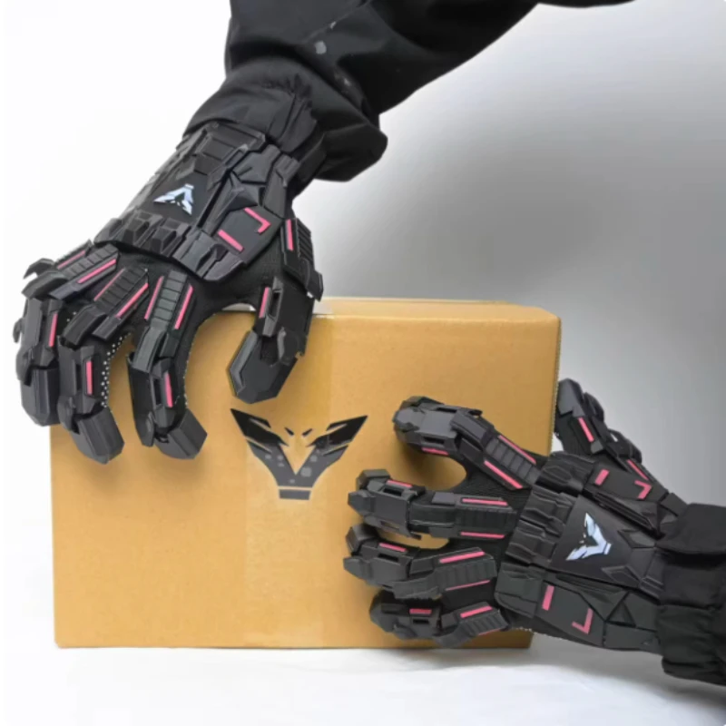 

Cyberpunk 3D-printed Mechanical Exoskeleton with Elastic Tactical Gloves