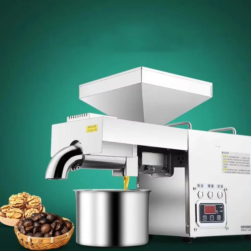 Mini máquina automática de prensado de aceite de tornillo frío de acero inoxidable, máquina de prensado de aceite de semillas Baobab, mantequilla de nuez, cacao, coco y maní