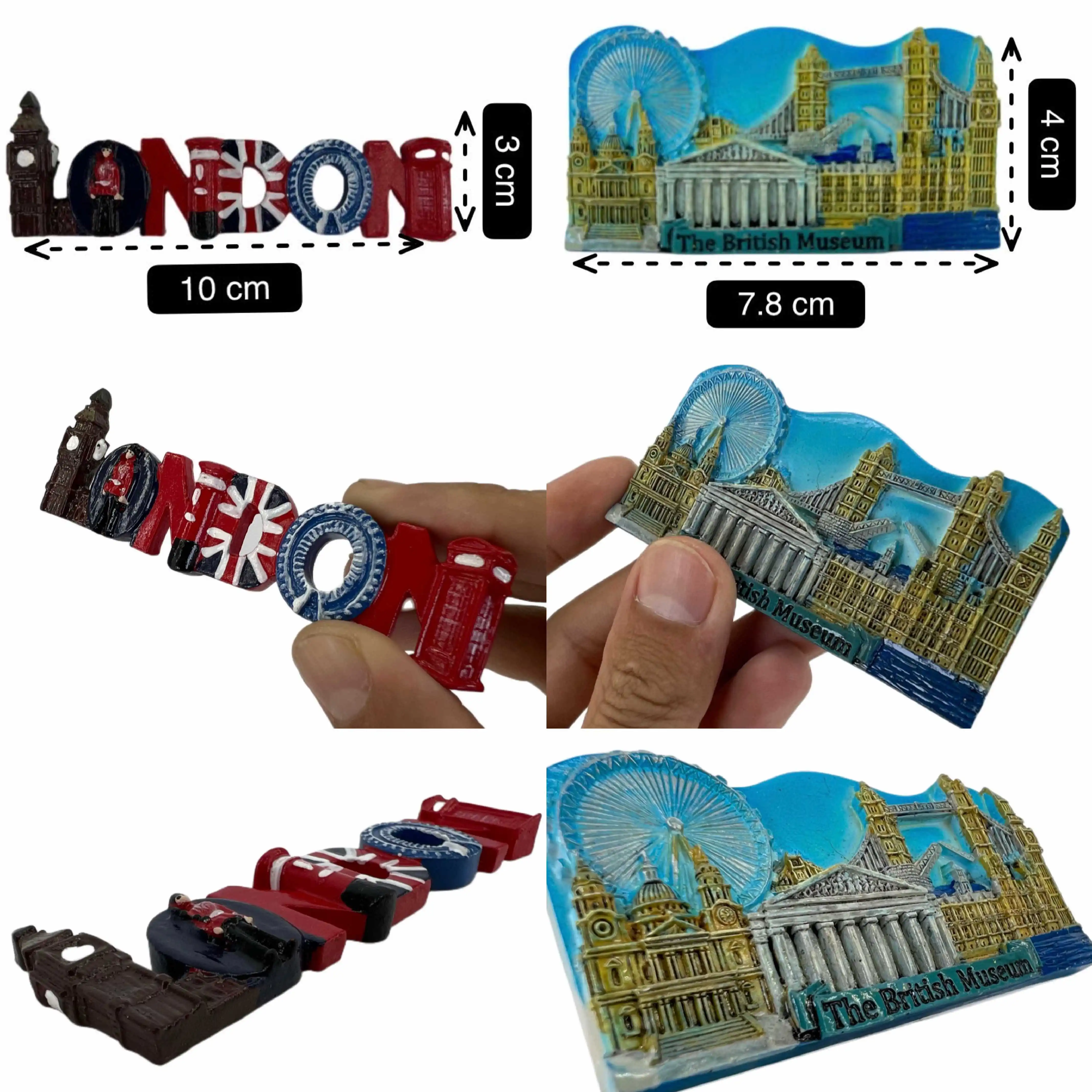 British Fridge Magnets Big Ben Flag London Travel Souvenirs 3D Resin Magnetic Room Decoration Collection Gifts