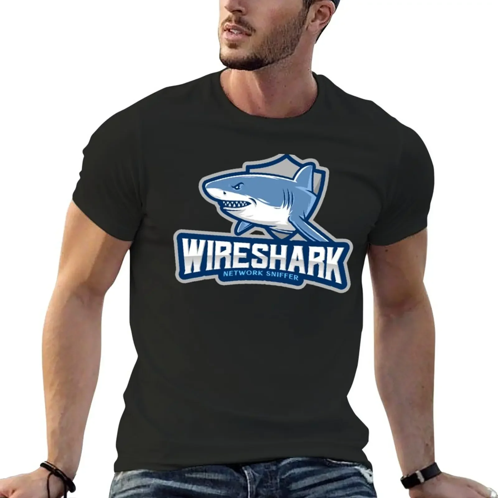 Cyber Security - Wireshark Network Sniffer T-Shirt graphic tee shirt sports fans korean fashion mens graphic t-shirts