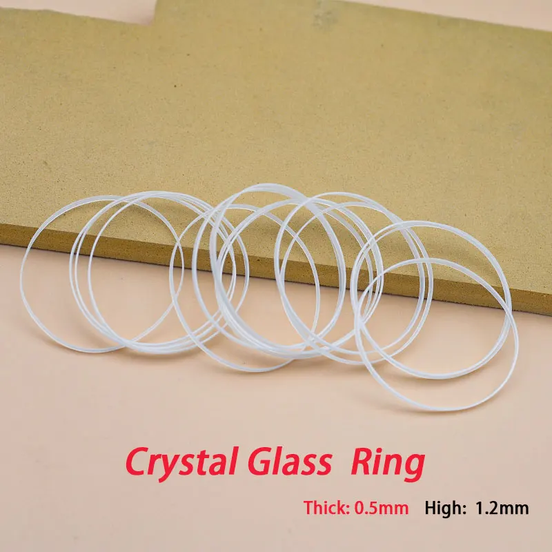 2pcs White Gasket I-Ring Watch Waterproof Ring Fit Seiko Tissot Citizen Watch Glass Crystal  Dia 26-35mm Thickn 0.5mm Height 1.2