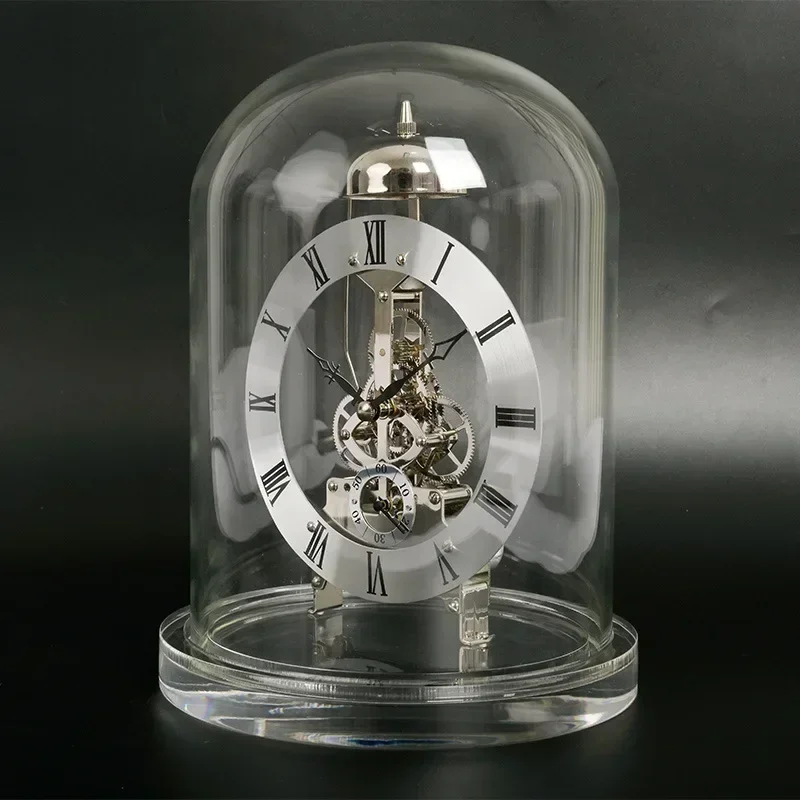 Nordic Retro Desk Clock Metal Mechanical Luxury Silent Table Clock Unique Aesthetic Watch Smart Small Clock Home Decoration