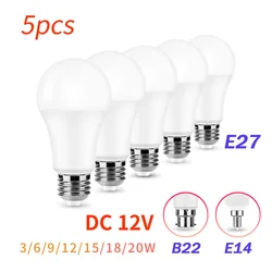 5 Teile/los 12V E27 E14 B22 Led-lampe 3W 6W 9W 12W 15W 18W 20W Lampada Led-lampen Niederspannung Bombilla Lampe Für Innen beleuchtung