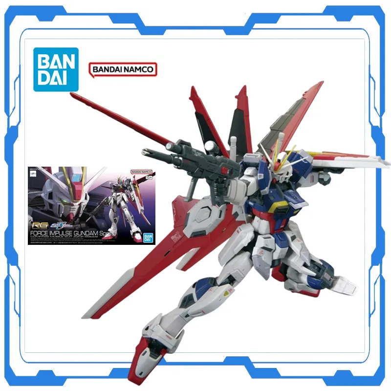 

Bandai Gundam Anime RG 1/144 ZGMF-56E2/a Force Implus Gundam Spaec II Figures Statue Collection Model Assembly Toy For Children