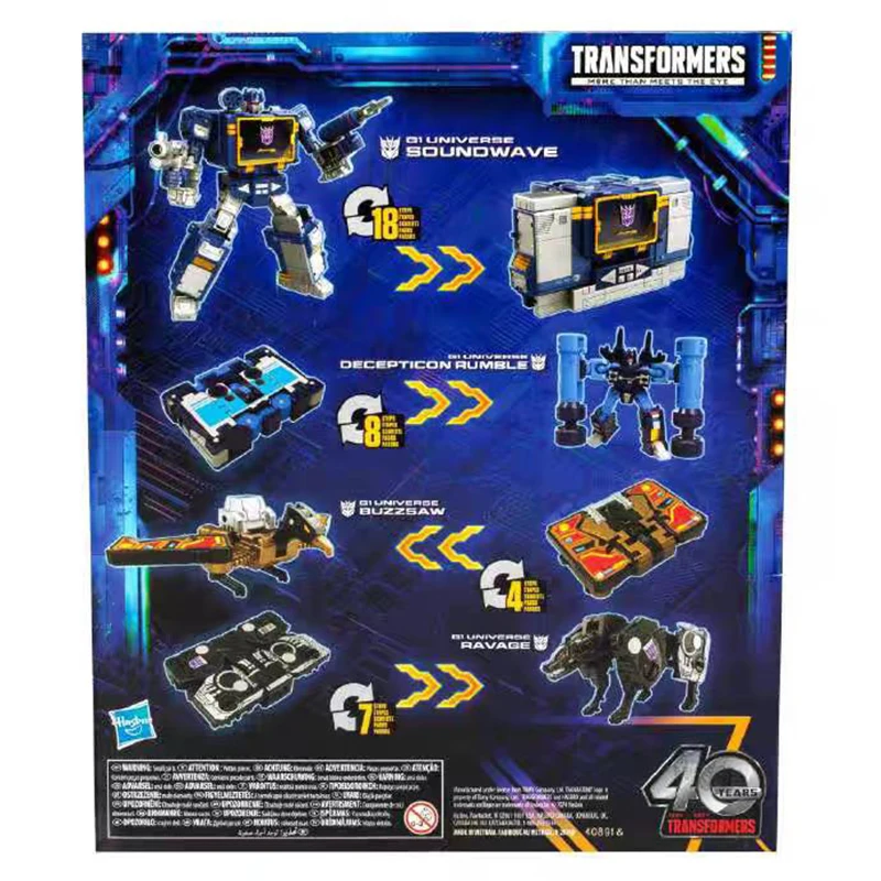 Original Hasbro Transformers Legacy United Voyager Class G1 Universe Soundwave Action Figure Model Gift Toy Collection for Kids