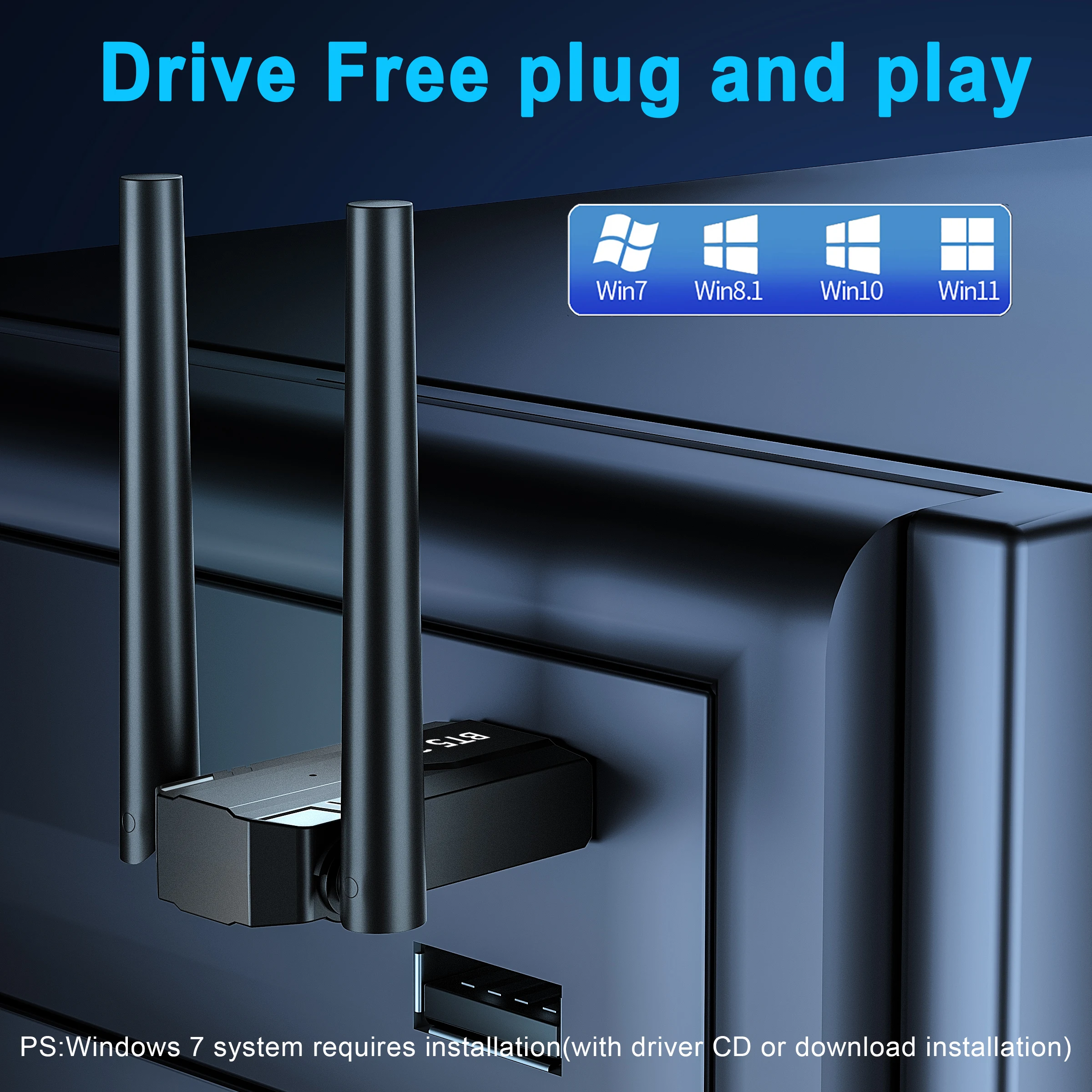 Adattatore USB Bluetooth 5.4 da 150 m Dongle 5.3 per PC Mouse wireless Tastiera Musica Audio Ricevitore Bluetooth Trasmettitore Driver gratuito