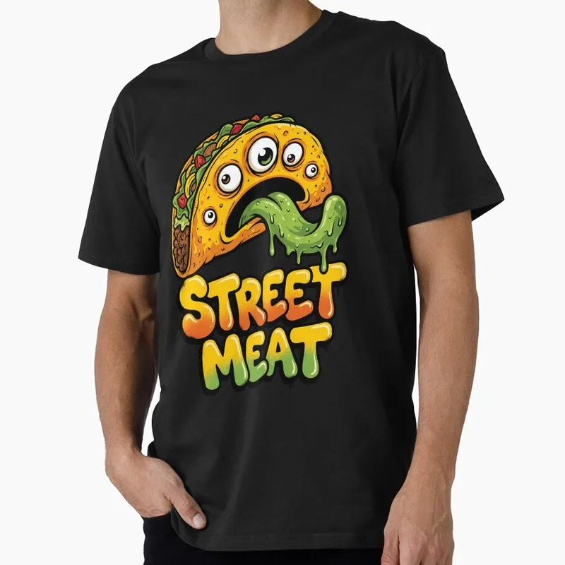 Mexican Street Food Tacos Graphic T Shirt 0915 Unisex Short Sleeve Funny Tee Taco Tuesday Cinco De Mayo Casual Streetwear Tops