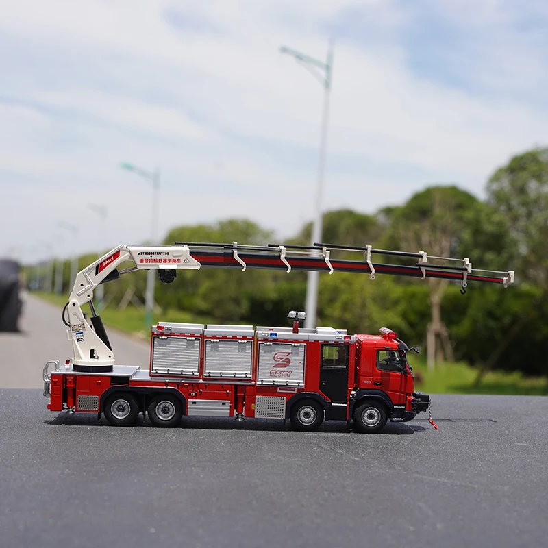 

Diecast 1: 50 Scale Heavy Rescue Fire Truck Model Collection Display Ornaments Fans Souvenirs Boys Toys Gifts