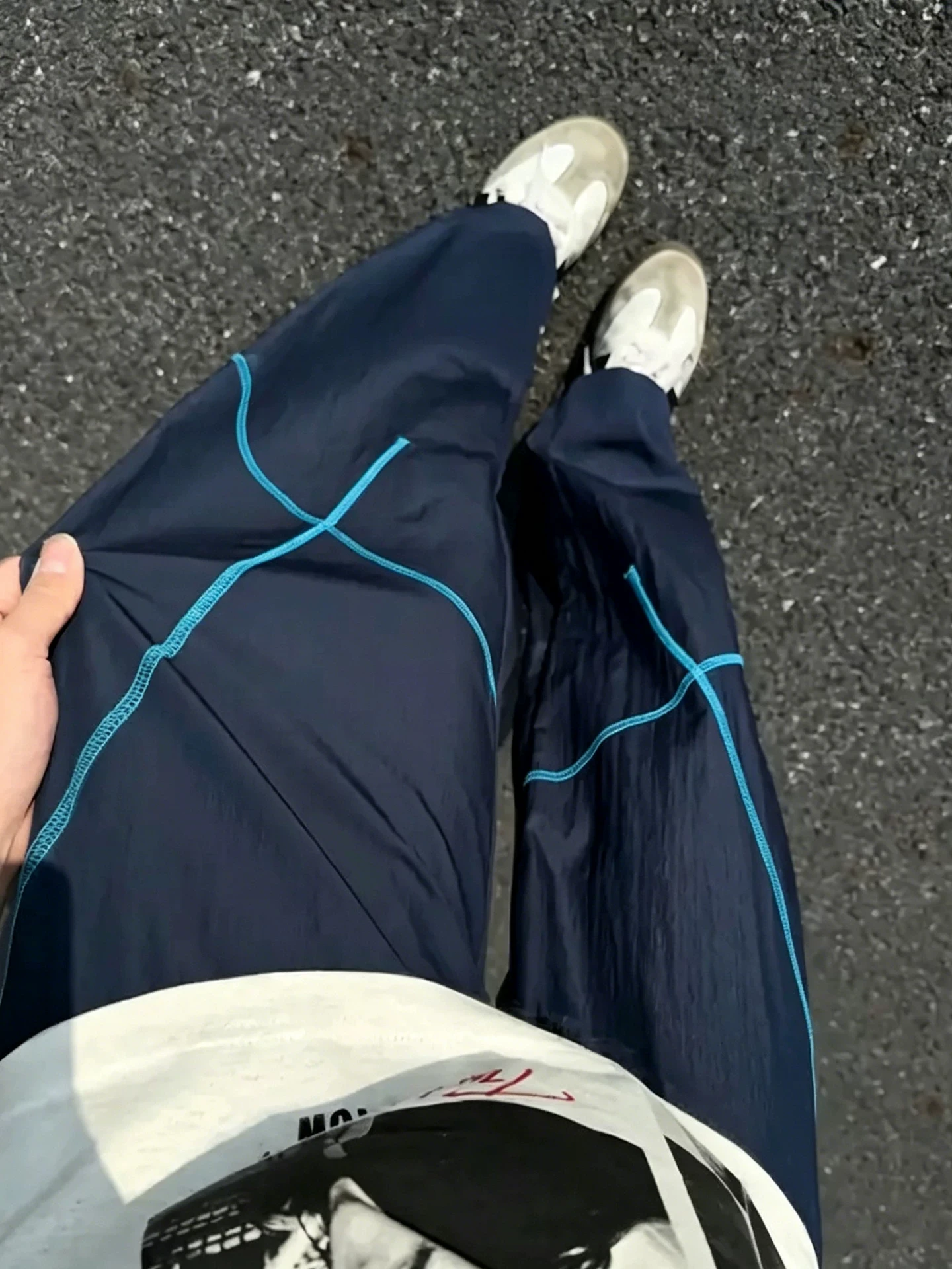 Lightweight Ice Silk Hsu Line Blue American Style Sports Pants Quick Dry Mountain Sumi Men Women Summer Outdoor Activities