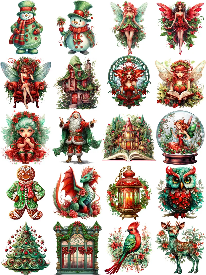 Elf Christmas Stickers Crafts And Scrapbooking stickers kids toys book Decorative sticker DIY Stationery