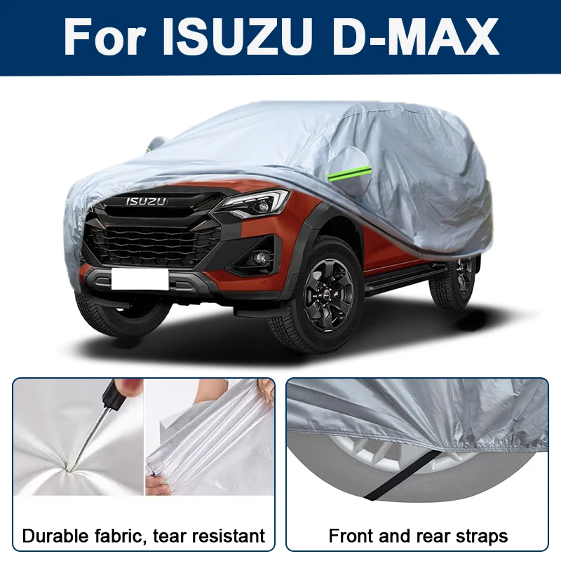 

Всепогодный чехол для автомобиля ISUZU D-MAX с отражающими полосами, водонепроницаемый, снегозащитный, пылезащитный, с защитой от УФ-излучения, автоаксессуары