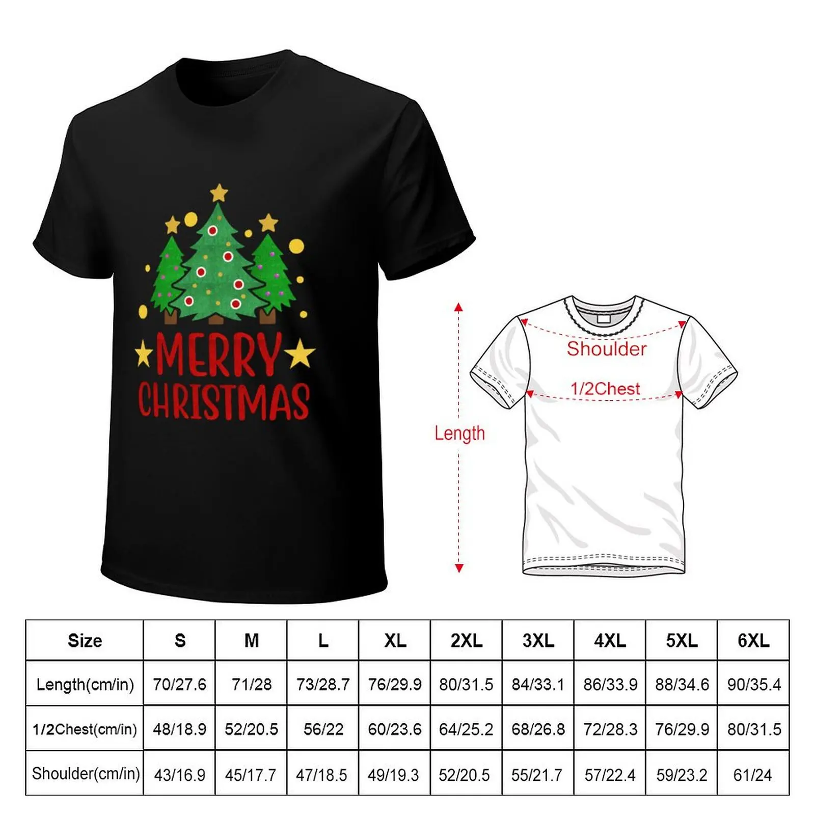 Merry Christmas, Fancy Glitter T-Shirt Plus Size Basic Short Sleeve Top