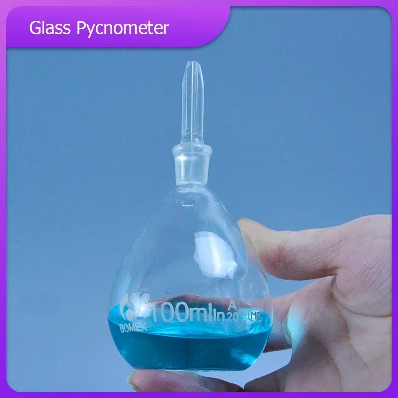 

100ml Glass Specific Gravity Bottle Pycnometer Class A Science Labware Medical