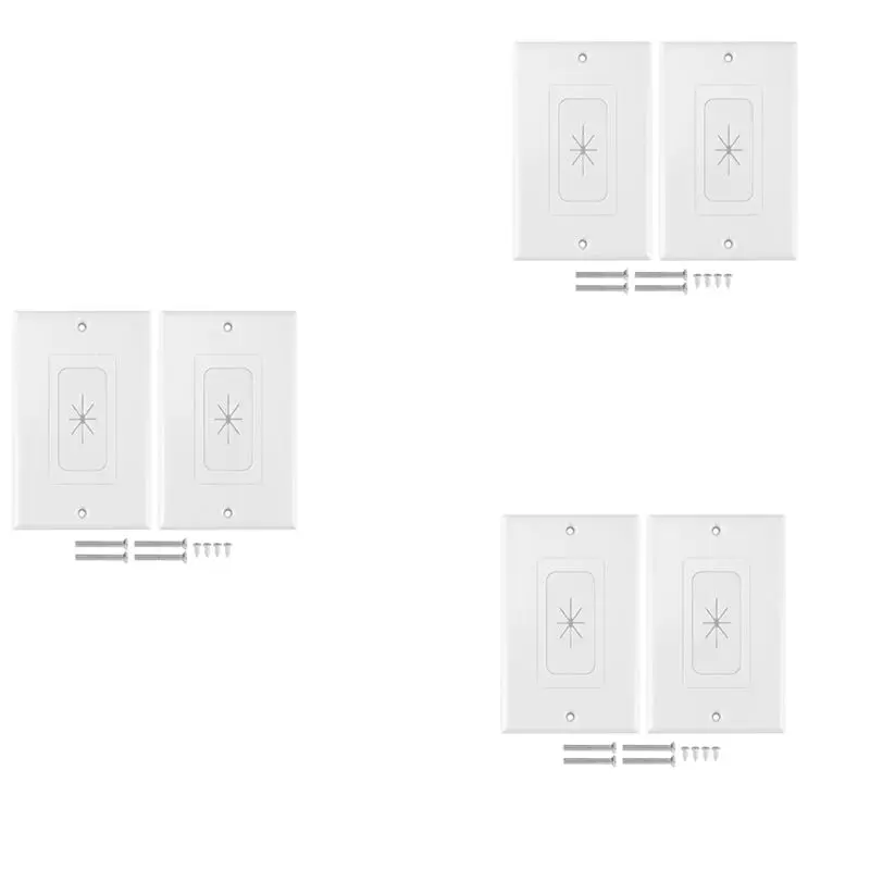 

Гибкая резиновая втулка для кабеля AB11-6 с декоративной настенной панелью, 1-клавишная проходная панель для низковольтных кабелей