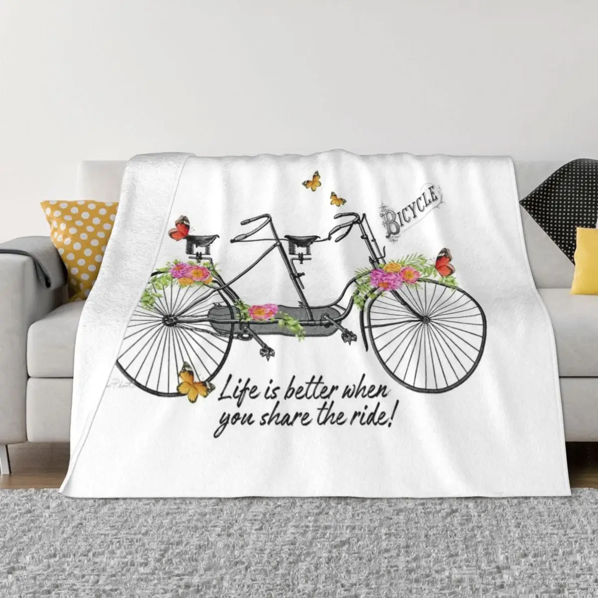 

Vintage Bicycle 620B Throw Blanket Comforter Warm blankets ands for babies Blankets