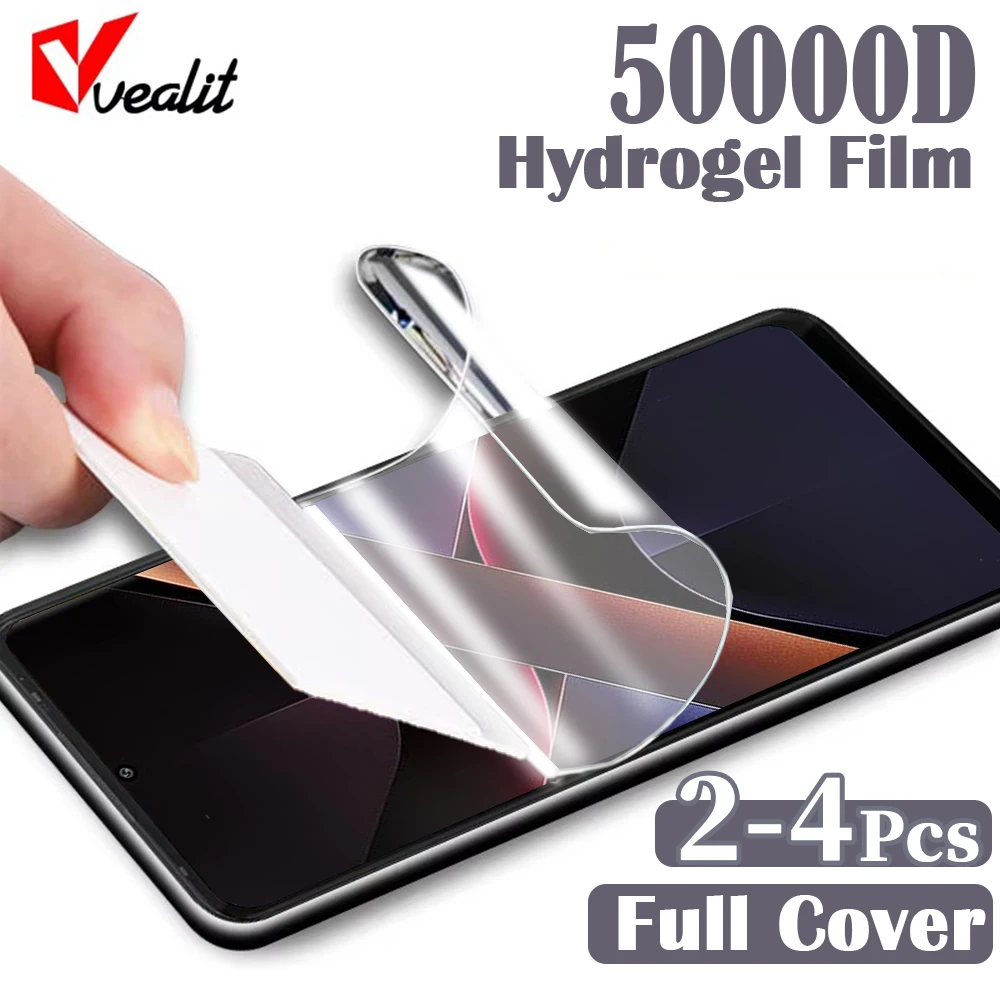 2-4 قطعة غطاء كامل سيليكون لينة هيدروجيل فيلم ل Xiaomi Poco X7 برو حامي الشاشة Poco F6 F5 X6 Pro فيلم وليس الزجاج