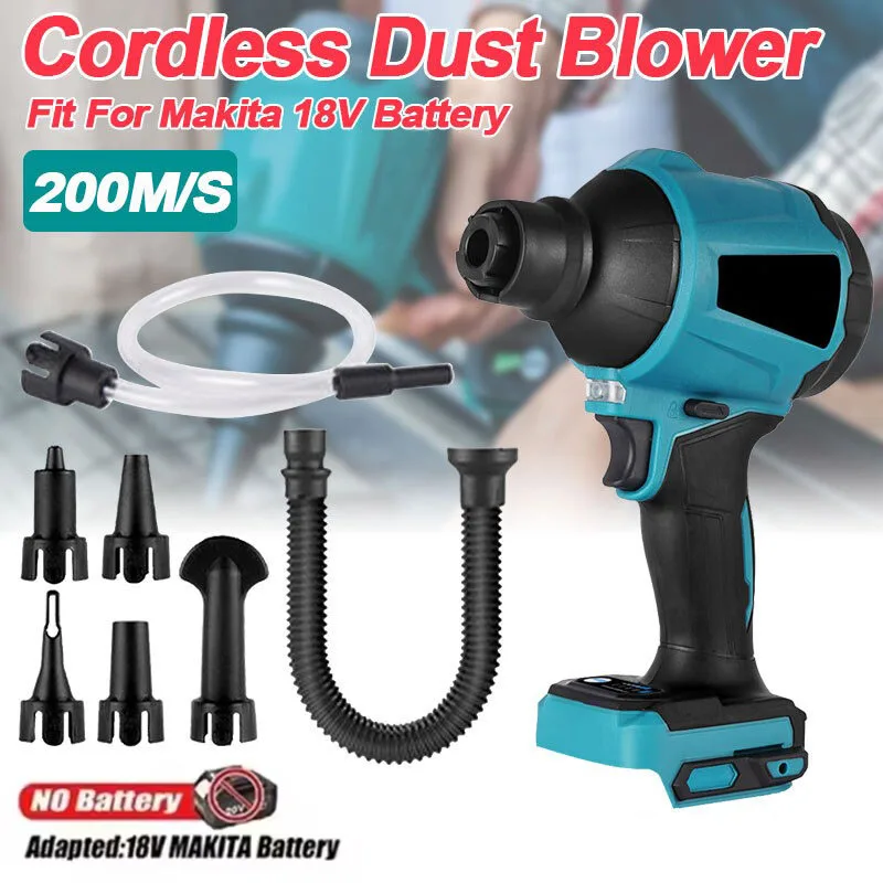 

Rechargeable Air Dust Machine Lithium Electric Cordless Inflator Cleanner Dusts Blowing Fan Fit for Makita 18V Battery