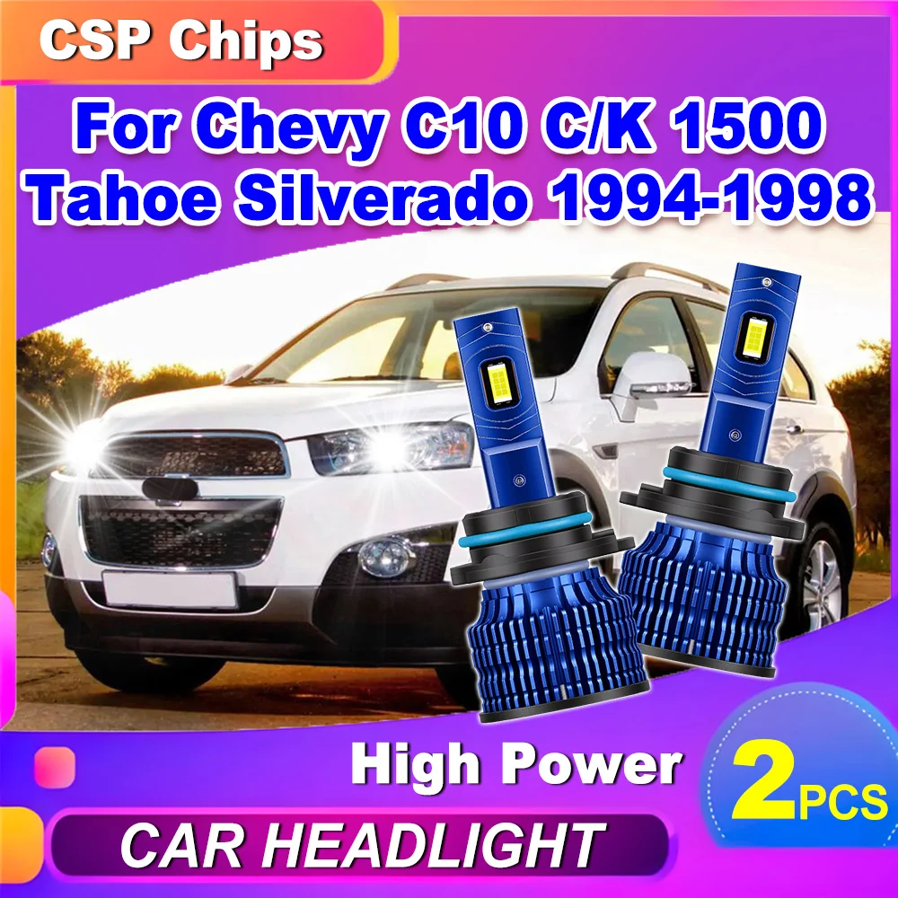 

2PCS 150W LED Headlight Canbus No Error LED Headlamps CSP Chips Car Headlights For Chevy C10 C/K 1500 Tahoe Silverado 1994-1998