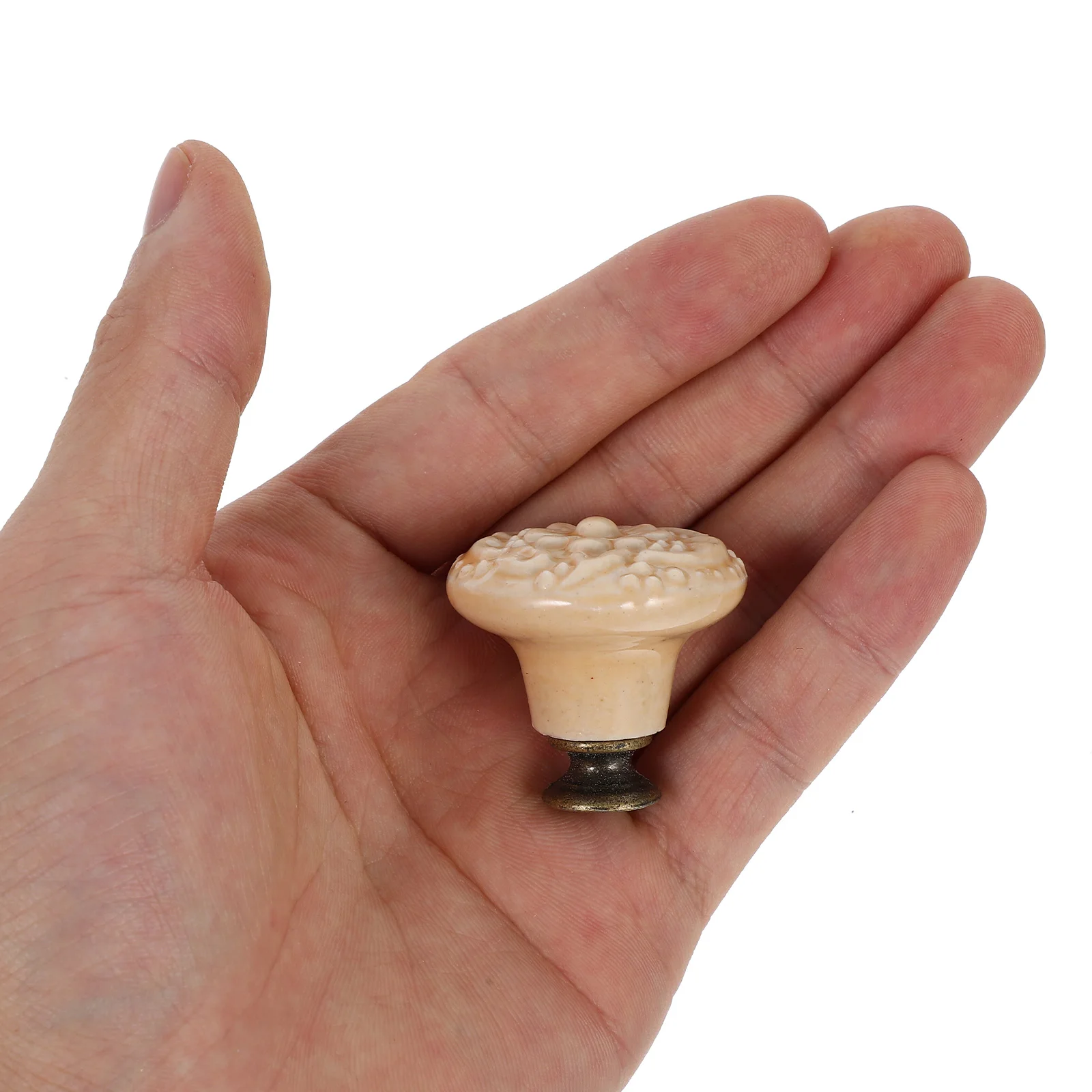 

12pcs Ceramic Pulls Handles Dresser Knobs Cabinet Door Hardware Single Hole Solid Wood Furniture Closet Doors Elegant Flower
