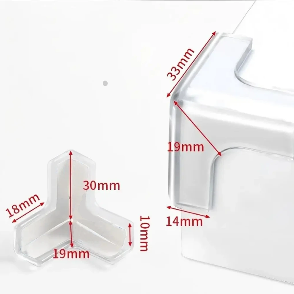 10PCS Clear Anti-collision Coffee Table Furniture Corner Protectors Soft Corner Sheathing Living Room Decor