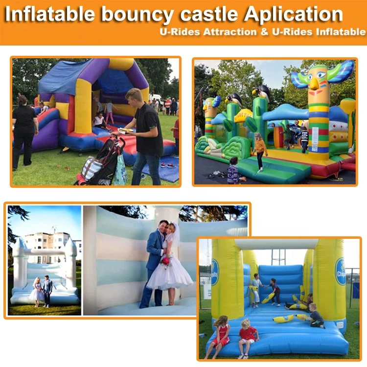 Mini White PVC Inflatable Bouncer Castle Unisex Kids Birthday Party Inflatable Bounce House